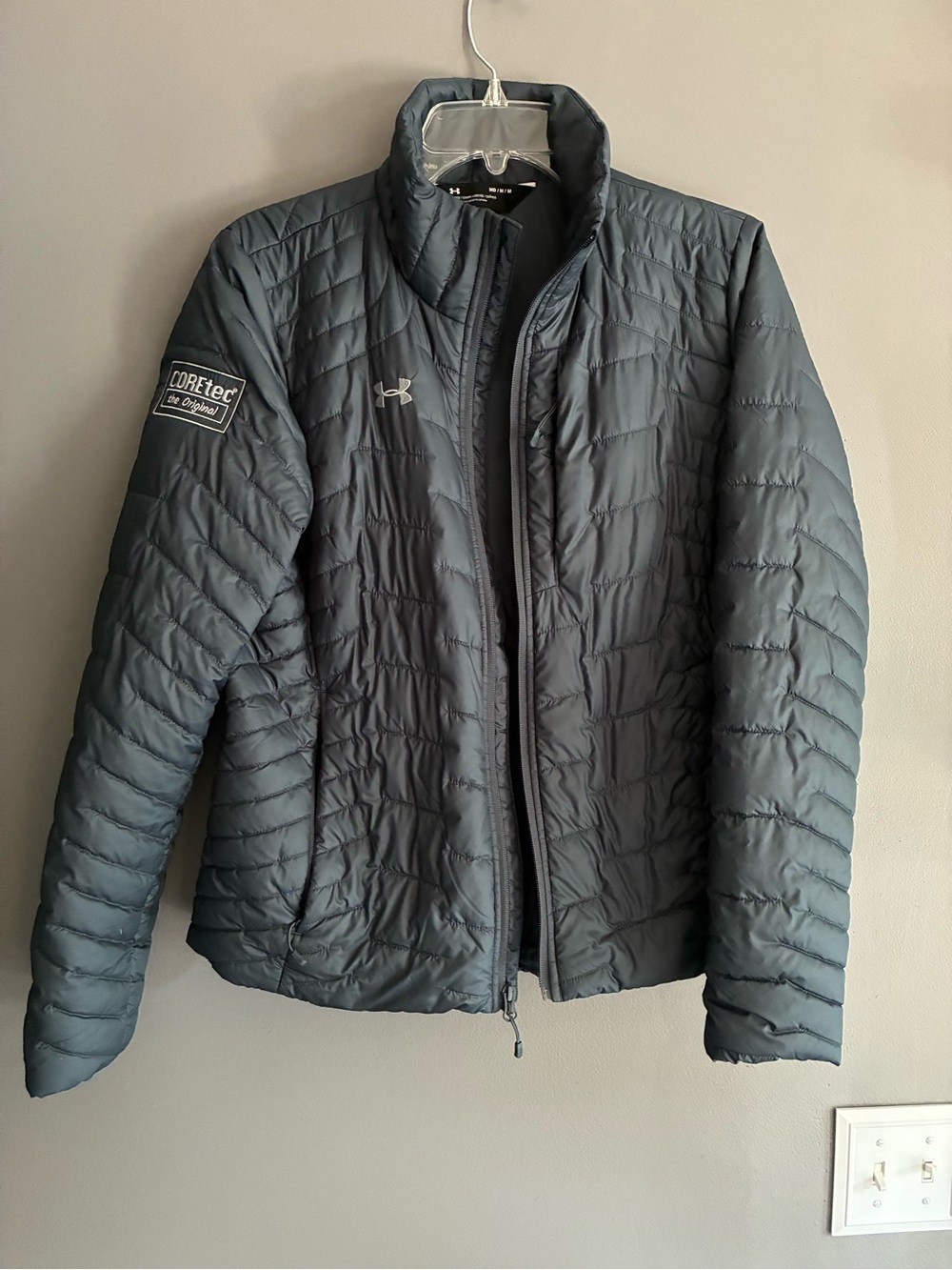 Under Armour Core-Rex Lightweight puffer Jacket in Dar Steel Blue/Gray Size M